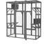 Très grande cage à chat - Gris