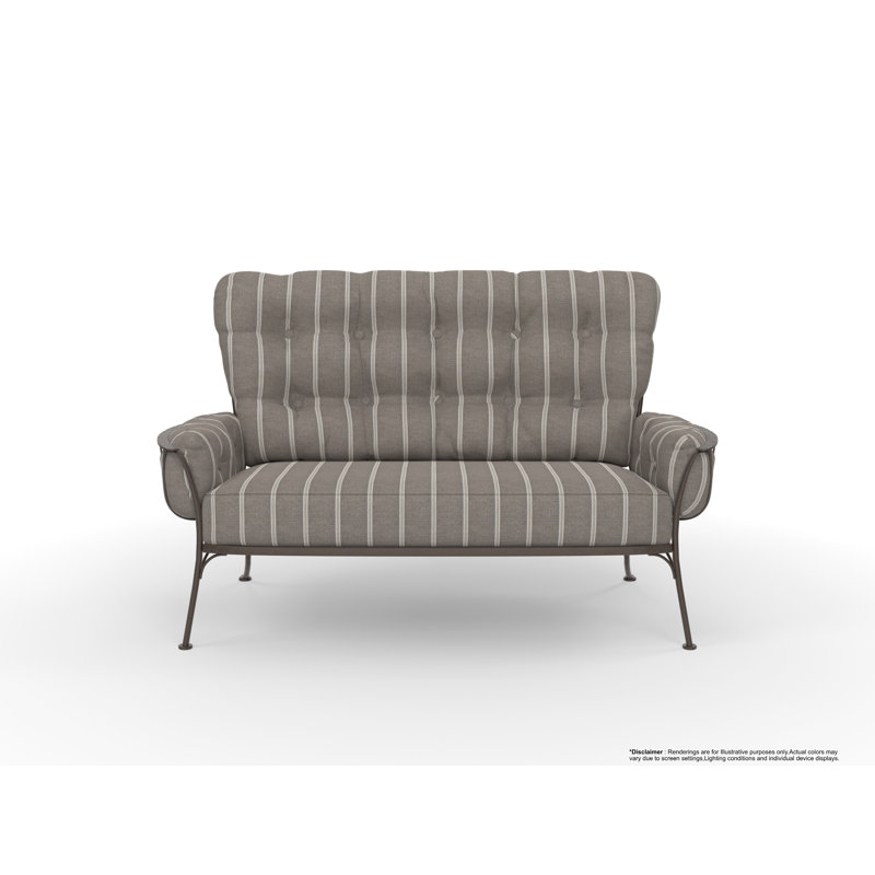 Monterra Outdoor 2 - Seat Loveseat, Muscle Beach Grey, Copper Creek
