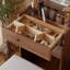 Meuble-lavabo en bois massif 3 en 1 Anita avec miroir rabattable, fauteuil caché, éclairage DEL réglable et prise de courant, coiffeuse de maquillage entièrement assemblée-1423437184-1432550888