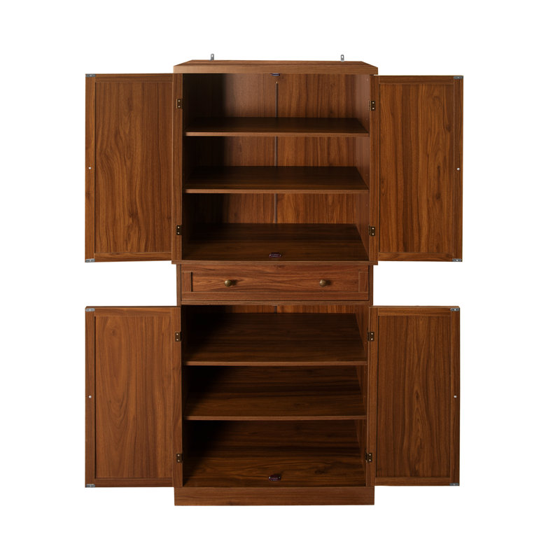 Armoire 4 portes avec 1 tiroir, Noyer