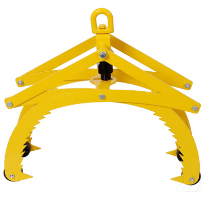 Pinces à bûches automatiques à prise et à relâchement, pinces de levage pivotantes à 360 ° avec 4 griffes ouvertes de 21 po, capacité de charge de 3 300 lb, convenant aux chariots élévateurs, aux VTT, aux tracteurs, etc. Couleur jaune