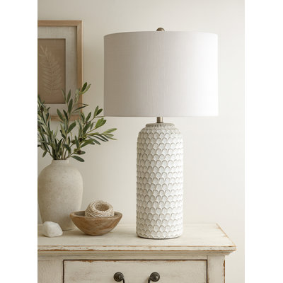 Concrete Table lamp - White Shade