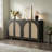 Boho - Rattan Sideboard With Adjustable Shelves-241852835