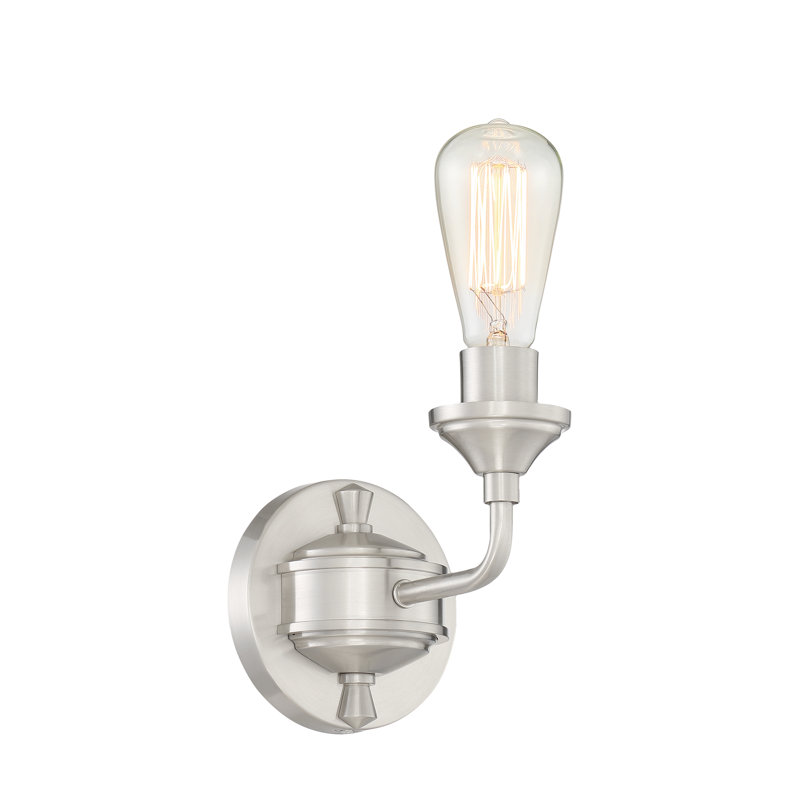 Appliquee à bras 1 lumières Upney, Nickel poli brossé