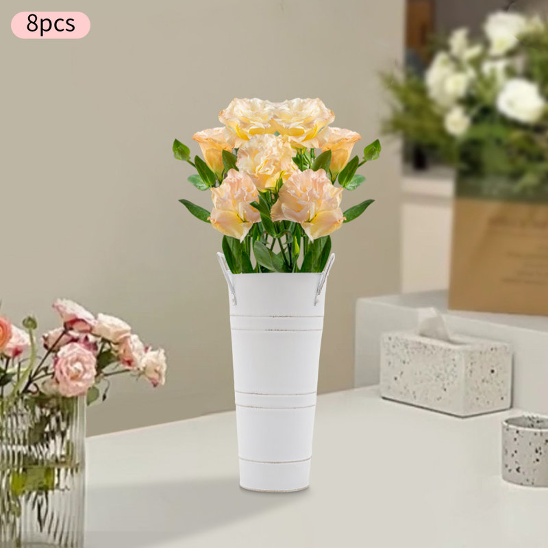 Jannis Metal Table Vase (Set of 8), White