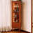 Brown Solid Wood + Tempered Glass Display Cases