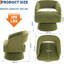 Modern Swivel Barrel Accent Chair, 360° Upholstered Armchair with Striped Backrest & Plush Padding