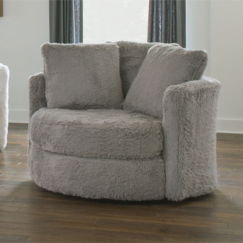 Chaise contemporaine l 49,4 po, gris, Gris
