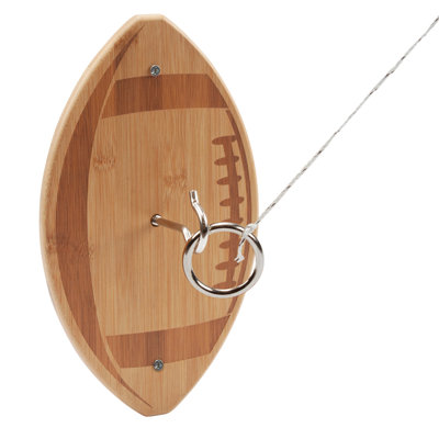 Jeu de crochet et anneau de football en bambou