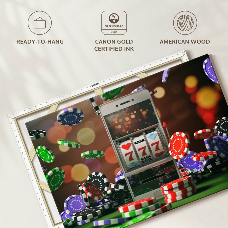 Senne Virtual Slot Machine, 30" H x 45" W