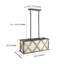Lustre rectangulaire en bois 3 lumières Renken
