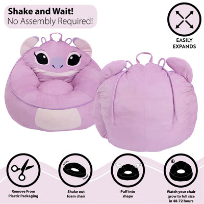 Disney Angel Kids Foam Filled Bean Bag Chair, Decorative Lounge Chair for Kids