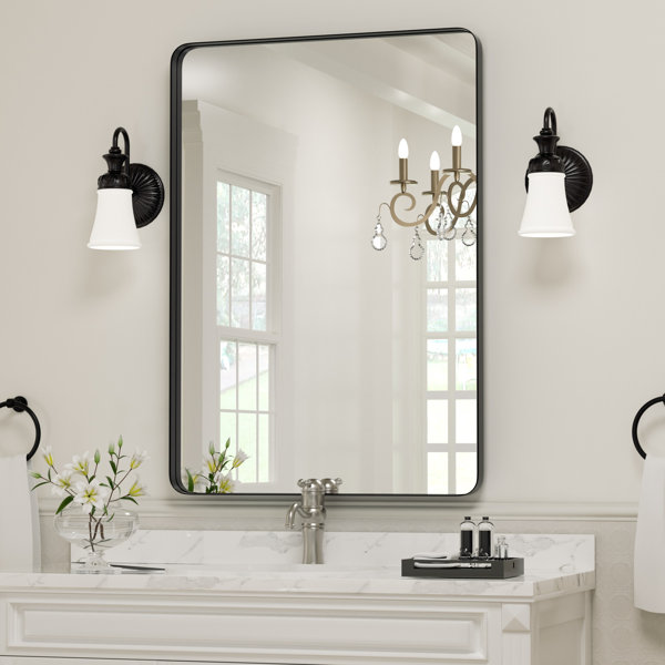 Ivy Bronx Morelock Metal Rectangle Wall Mirror & Reviews | Wayfair