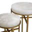 Side Table Hoxton Vintage Brass Finish Rock Crystal Set Of 2