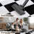 Black & White Jacquard Checkerboard Area Rug With Non-Slip Backing-1118188817-1125213589