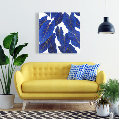 « tropical leaves », reproduction de peinture à l’huile sur toile tendue