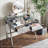 Chic Mirrored Makeup Vanity Desk with Storage and Charging Feature for Bedroom
