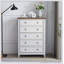 Commode moderne à 5 tiroirs avec rangement spacieux, glissières lisses et sécurité anti-basculement pour l'organisation du salon