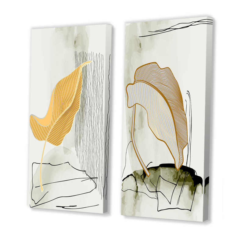 " Trendy Abstracts With Colorful Shapes XI " 2 - Pieces, 32" H x 32" W x 1" D, Wrapped Canvas