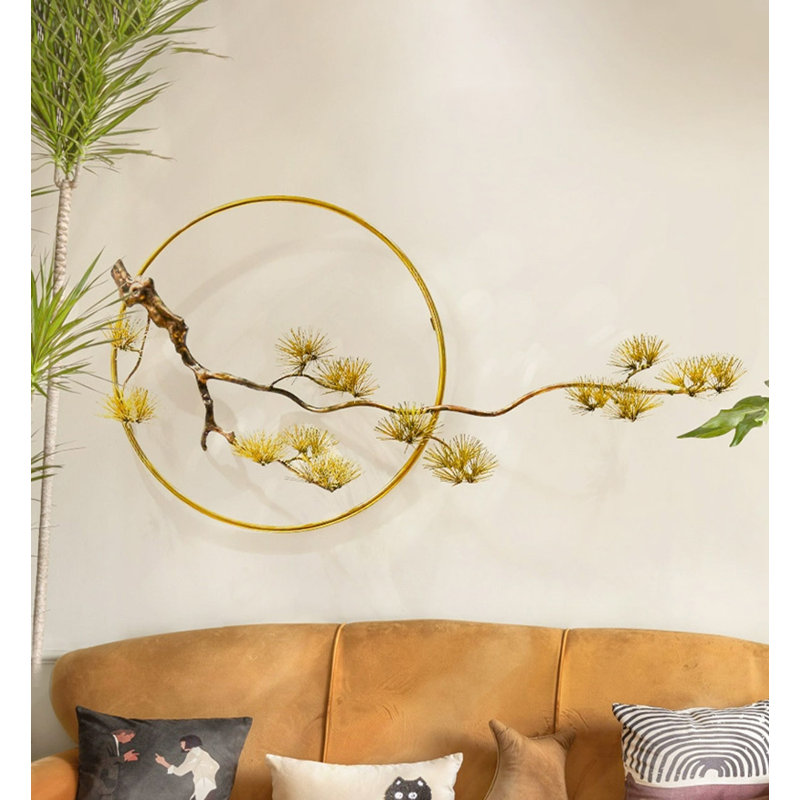Décoration murale en bois de pin accueillant de style chinois