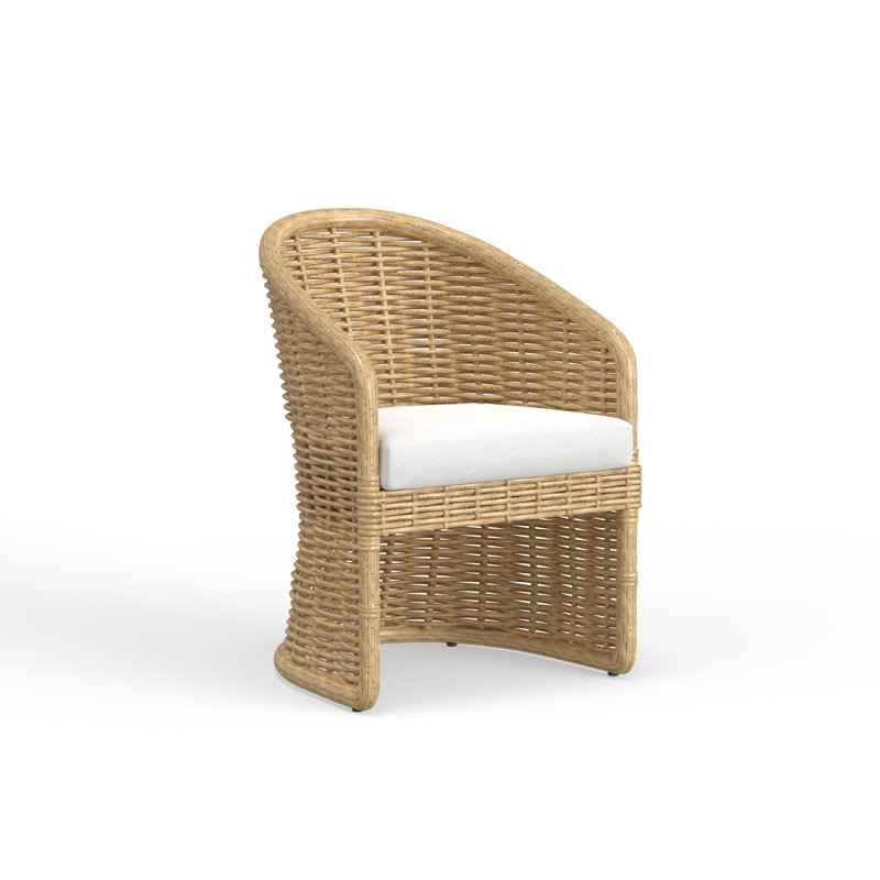 Fauteuil de salle à manger d'extérieur avec coussin Sunbrella Playa
