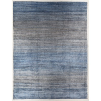 MODERN HANDLOOMED Handmade Cotton and Wool Striped Area Rug
