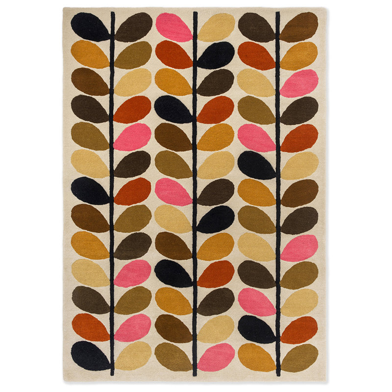 Wool Floral Area Rug, Rectangle 3'11" x 5'11"