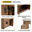 Meuble-lavabo mural de 68 po avec lavabo en céramique blanche, tablettes de rangement, porte à fermeture en douceur et surface anti-égratignures, emballage Kd, rebords arrondis en contreplaqué,