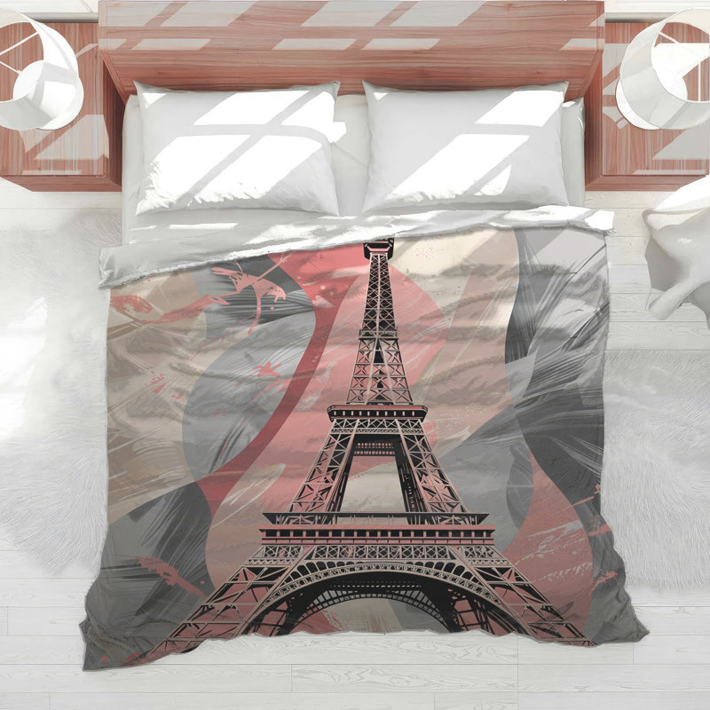 Eiffel Tower Bedding Architecture Comforter Modern, King