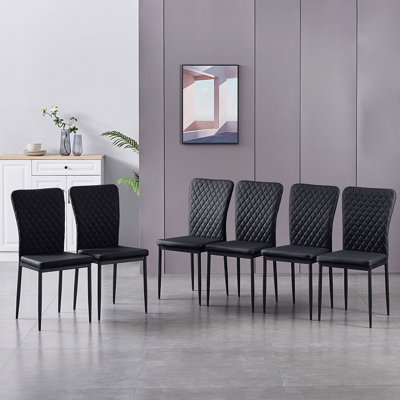 Lelania Modern Faux Leather Upholstered Dining Chairs