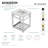 Kingston Brass Quadras 25-Inch Ceramic Console Sink with Stainless Steel Base and Shelf-49617813-49610621