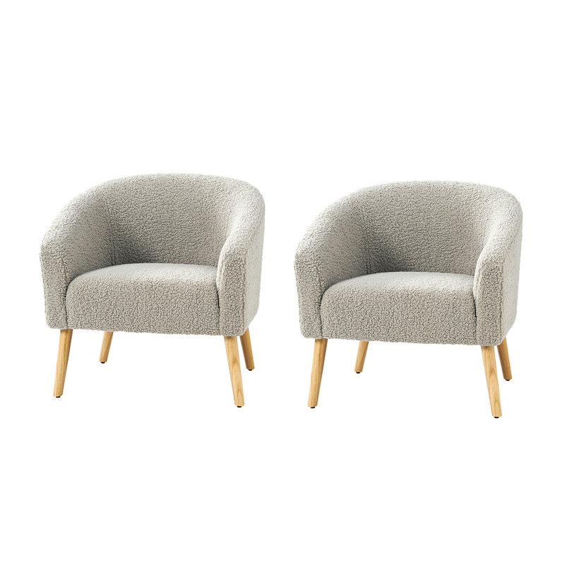 Upholstered Armchair, Grey