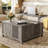 Farmhouse Lift Top Coffee Table With Storage, 35" Square Large Coffee Table With Hidden Compartment, Rustic Wood Center Table For Living Room, Grey Oak-734838835