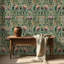 Papier peint auto-adhésif à motif floral Art Nouveau Sage Ivory-237628748