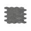 Dark Grey Basalt Elongated Hexagon Mosaic