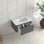 Meuble-lavabo mural avec lavabo flottant intégré en céramique-1026401175