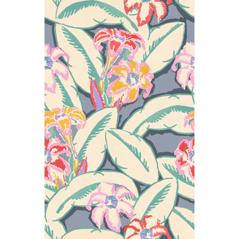 Deco Resort Palms, Slate Blue