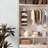 3-Shelf Fabric Hanging Closet Organizer, Foldable Wardrobe Storage Shelf for Clothes, Bags, Shoes