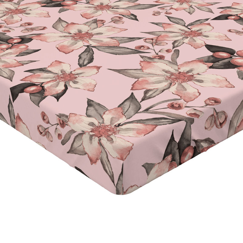 Drap-housse à motif floral Ambesonne Winter Chrysanthemum, Drap-housse très grand californien