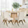 Gregg 6 - Person Dining Table Sets With 52'' Round Table & 6 Upholstered Solid Wood Chairs