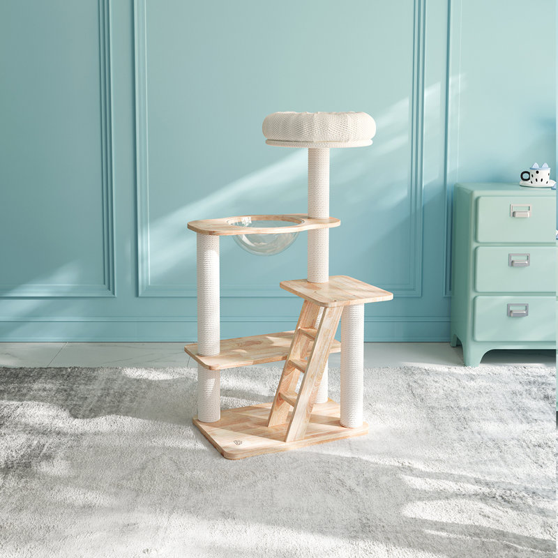4 Tiers Cat Tree with Condons,Perch,Scratching Posts