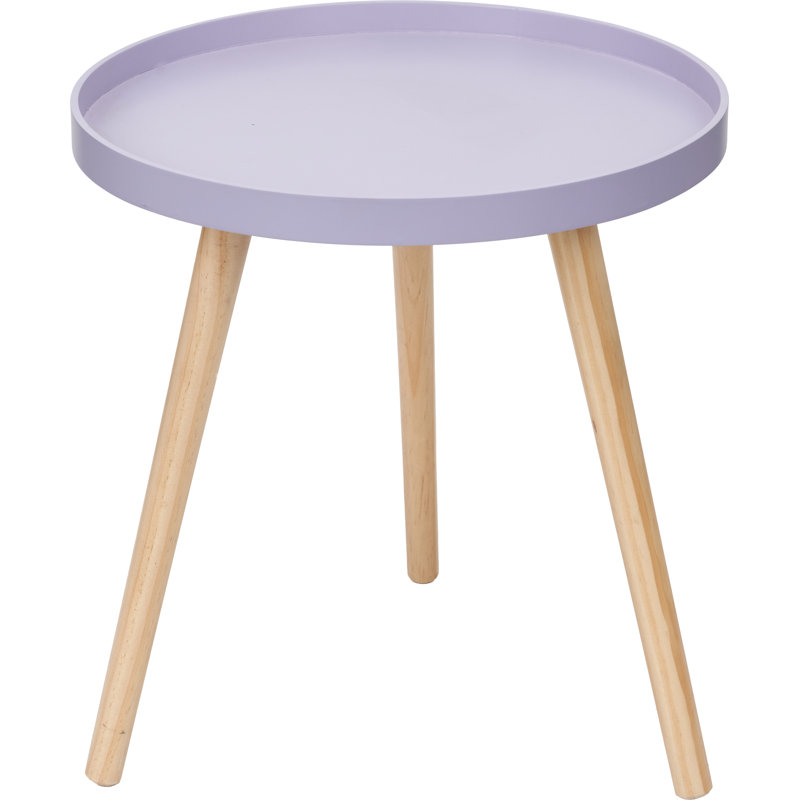 Margaux Tray Top End Table, Brown, Lilac