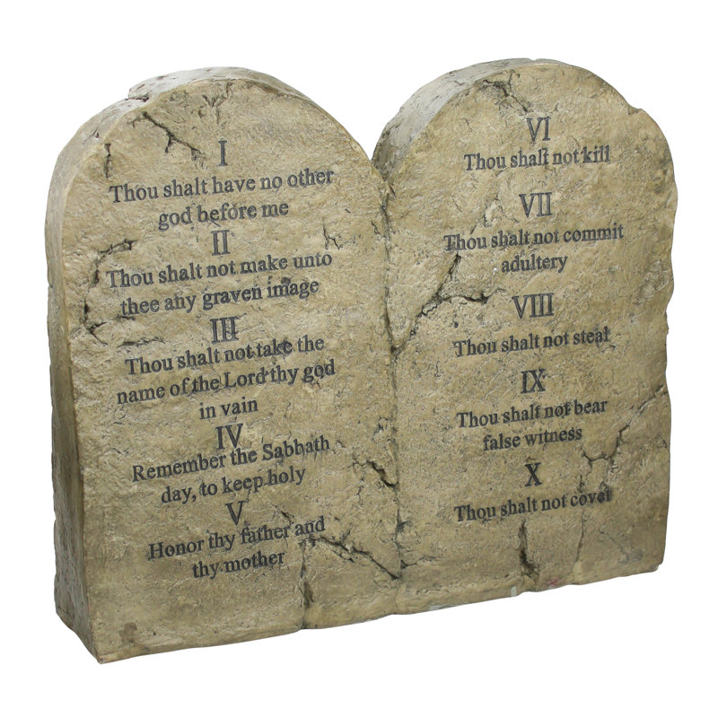 Ten Commandments Garden Stone