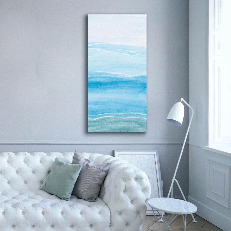 «Wavy 2» par Alicia Ludwig, art mural sur toile, 30 po x 60 po