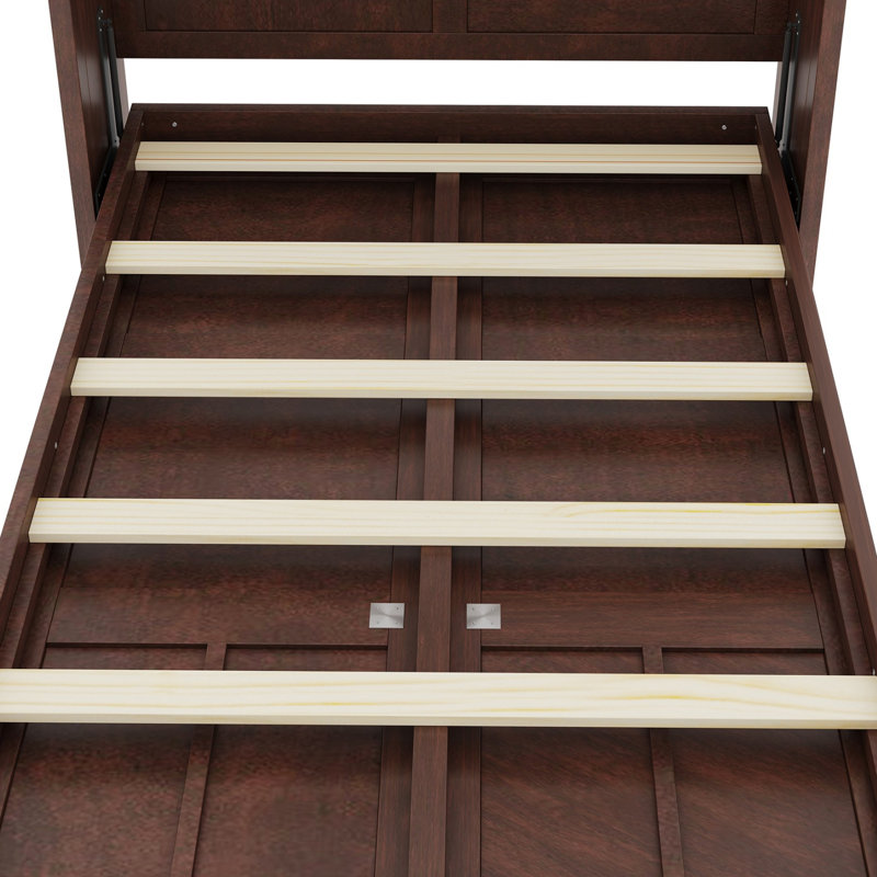 Lit escamotable, conception escamotable peu encombrante, bois, style panneau de style shaker, maison de campagne moderne, pièce multifonctionnelle