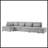 107'' Modular Sectional Pull-Out Sofa