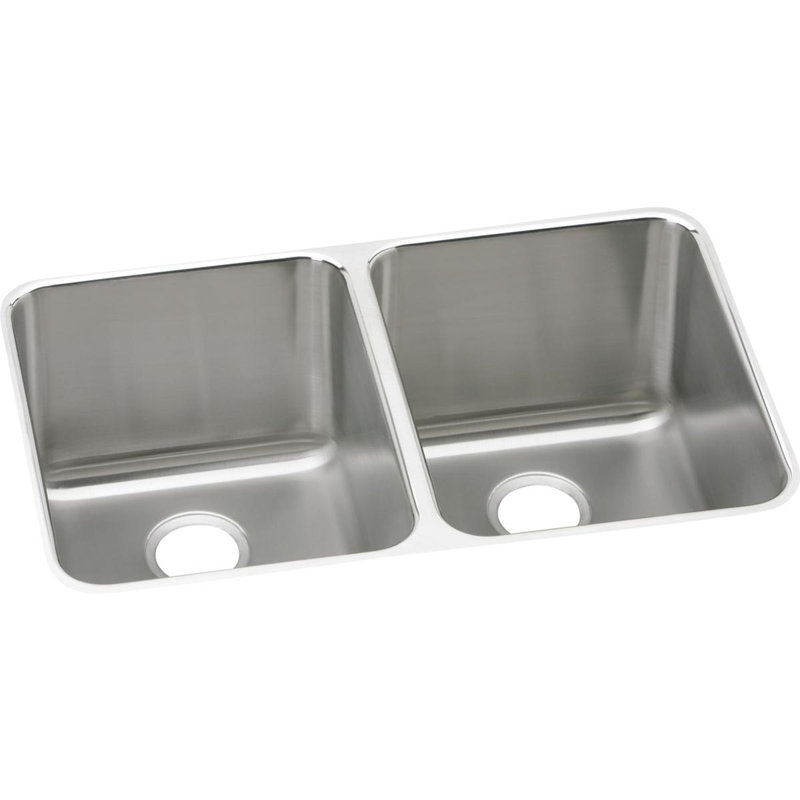 Lustertone 31" L x 20" W Double Basin Undermount Kitchen Sink