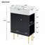 Meuble-lavabo 21,6 po avec lavabo simple en céramique, rangement sur le côté droit-610039323
