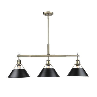 Luminaire suspendu pour îlot de cuisine 3 lumières Bisto