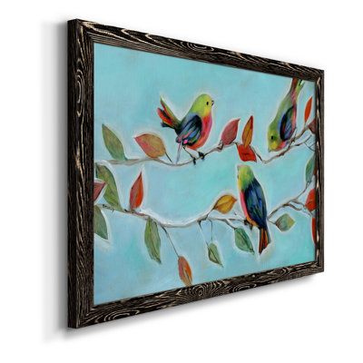 Bitty Birds II - peinture sur toile encadrée